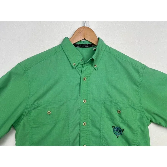 Vintage Bugle Boy  Spirit‎ of Wilderness Green Button up shirt size Medium - Picture 4 of 5